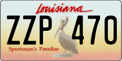 LA license plate ZZP470