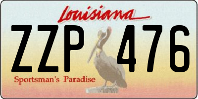 LA license plate ZZP476