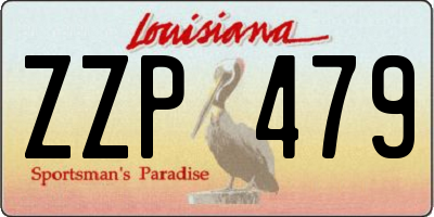 LA license plate ZZP479