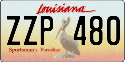 LA license plate ZZP480