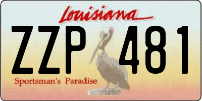 LA license plate ZZP481