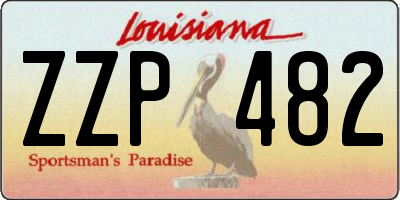 LA license plate ZZP482