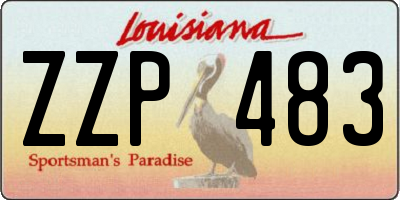 LA license plate ZZP483