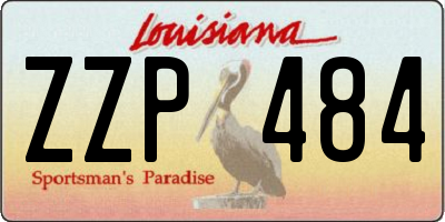 LA license plate ZZP484