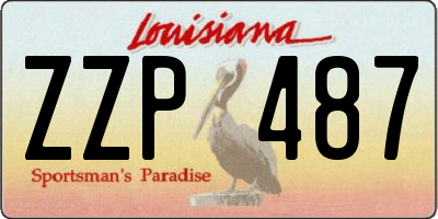 LA license plate ZZP487