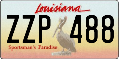 LA license plate ZZP488