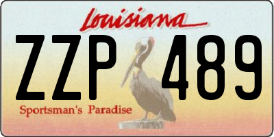 LA license plate ZZP489