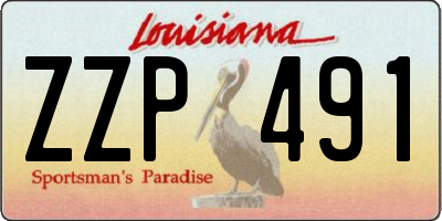 LA license plate ZZP491