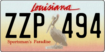 LA license plate ZZP494