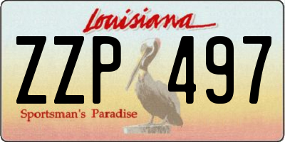 LA license plate ZZP497