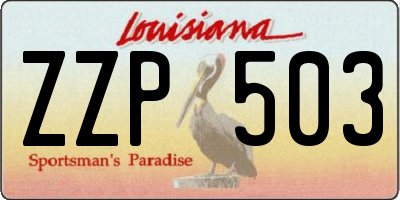 LA license plate ZZP503