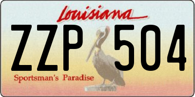 LA license plate ZZP504