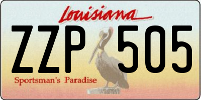 LA license plate ZZP505
