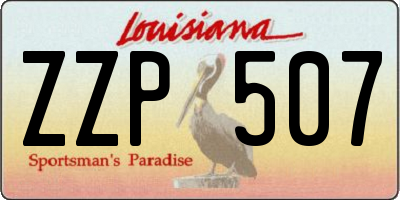 LA license plate ZZP507