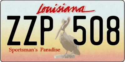 LA license plate ZZP508