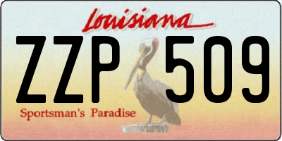 LA license plate ZZP509