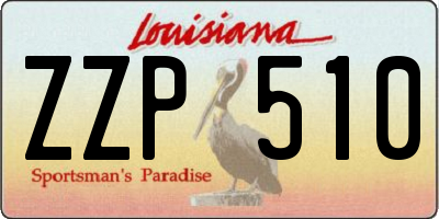 LA license plate ZZP510