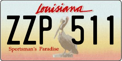 LA license plate ZZP511