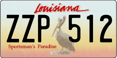 LA license plate ZZP512