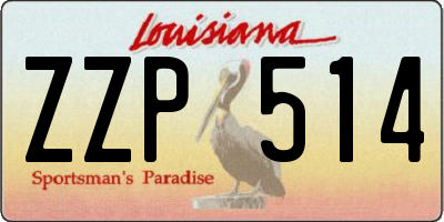 LA license plate ZZP514