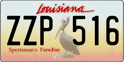 LA license plate ZZP516