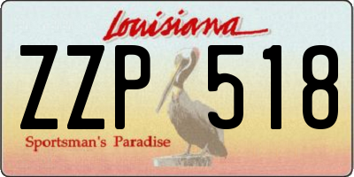 LA license plate ZZP518