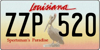 LA license plate ZZP520