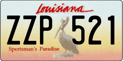 LA license plate ZZP521