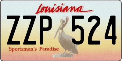 LA license plate ZZP524