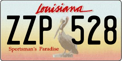 LA license plate ZZP528