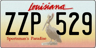 LA license plate ZZP529