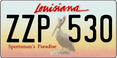 LA license plate ZZP530