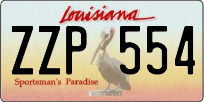 LA license plate ZZP554