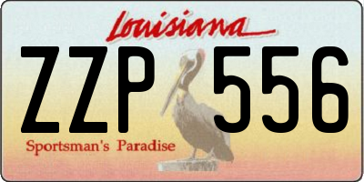 LA license plate ZZP556