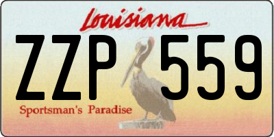 LA license plate ZZP559