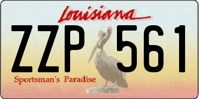 LA license plate ZZP561