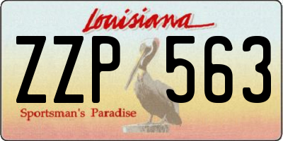 LA license plate ZZP563