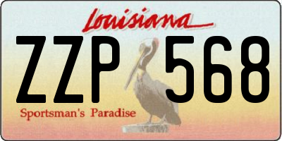 LA license plate ZZP568