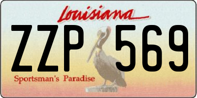 LA license plate ZZP569