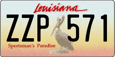 LA license plate ZZP571