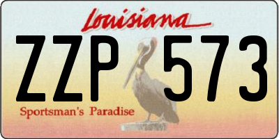 LA license plate ZZP573