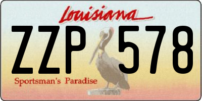 LA license plate ZZP578