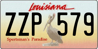 LA license plate ZZP579