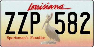 LA license plate ZZP582