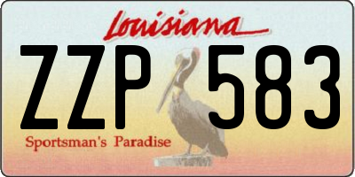 LA license plate ZZP583