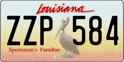 LA license plate ZZP584
