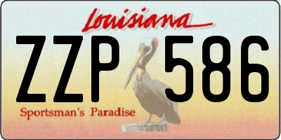 LA license plate ZZP586