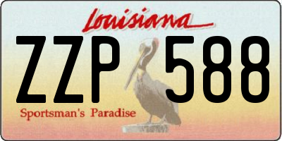 LA license plate ZZP588