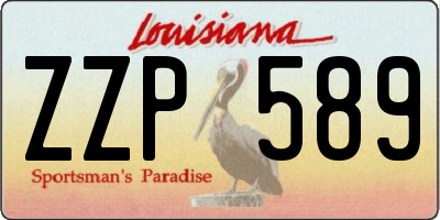 LA license plate ZZP589