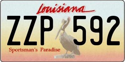 LA license plate ZZP592